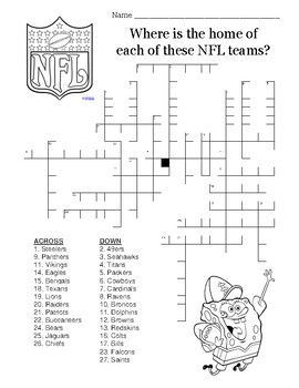 SUPER BOWL Power Pack - NFL Football, 10 pages of puzzles & coloring pages