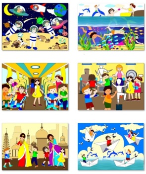 Preview of SUPER BUNDLE: 90 BIG Picture Scenes/ Themes for Speech & Language Therapy, ABA