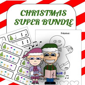 Preview of SUPER BUNDLE | Christmas Music Activities | Early Years