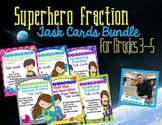 SUPER BUNDLE of Fraction Task Cards- Superhero Themed for 