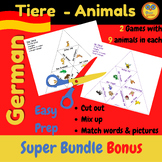 German Vocabulary for Animals - Tiere SUPER BUNDLE of Game