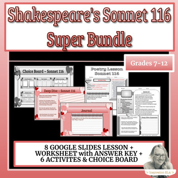 Preview of SUPER Bundle - Sonnet 116 by William Shakespeare