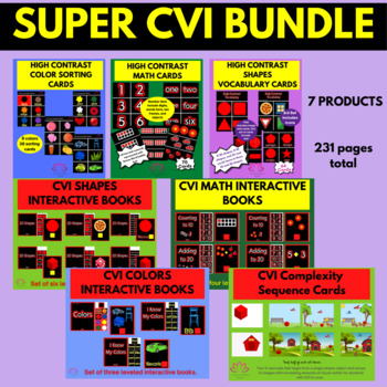 Preview of SUPER CVI Bundle: Color, Shapes, Counting, & Addition