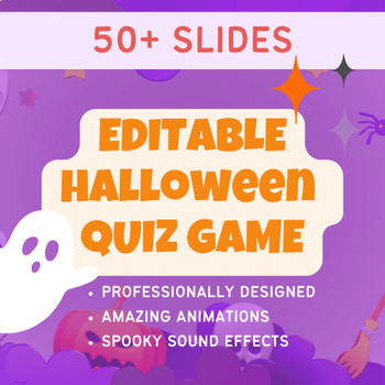 SUPER FUN Editable Halloween Powerpoint Quiz Game by TeachWise Store
