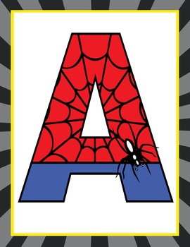 super hero classroom decor spiderman banner letters by artrageous fun