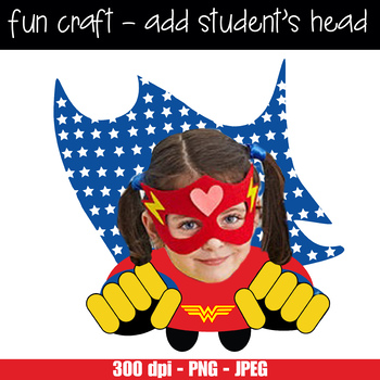 SUPER HERO girl - CUTOUTS, bulletin board, classroom decor ...