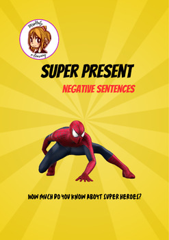 Preview of SUPER PRESENT - positive and negative sentences