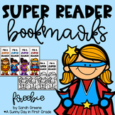 Super Reader Bookmark Freebie