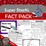 SUPER SHARKS Fact Pack w/ Reading Passages Informational T