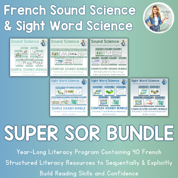 Preview of SUPER SOR SOUND & SIGHT WORD BUNDLE: Two French Structured Literacy Programs