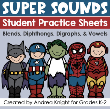 Preview of Blends, Digraphs, Diphthongs, and Vowels - Phonics Worksheets for Grades K-2