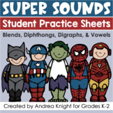 Blends, Digraphs, Diphthongs, and Vowels - Phonics Workshe