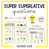 SUPER SUPERLATIVE QUESTIONS - speaking cards [English & Spanish]