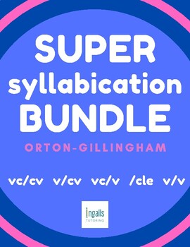 Preview of SUPER Syllabication Bundle:Orton-Gillingham Based Syllable Division Rules Packet