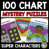 NUMBER GRID PUZZLE 100 CHART MYSTERY PICTURE MATH ACTIVITY