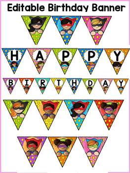 SUPERHERO CLASS DECOR: BIRTHDAY PACK by Teach2Tell | TPT