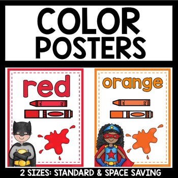 Preview of Superhero Class Decor Color Posters