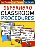 SUPERHERO Classroom Procedures Posters
