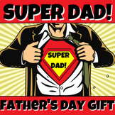 SUPERHERO DAD! Father's Day Gift SUPER-DAD from KIDS! Digi