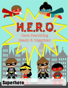 SUPERHERO H.E.R.O Binder Covers + Subject Area Binder Covers by Suzie Cook