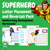 SUPERHERO Letter Placement and Reversals Pack - Handwritin