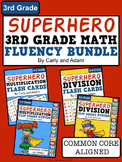 SUPERHERO 3rd Grade Math Fact Fluency Bundle