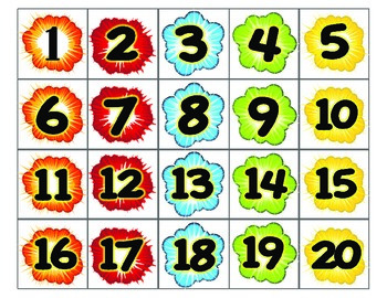 Preview of SUPERHERO Numbers 1-30 Student Numbers, Calendar, Birthdays, Number Chart