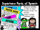 SUPERHERO Parts of Speech Posters
