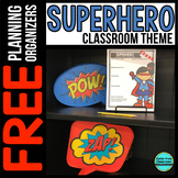 Superhero Classroom Theme Decor Planner