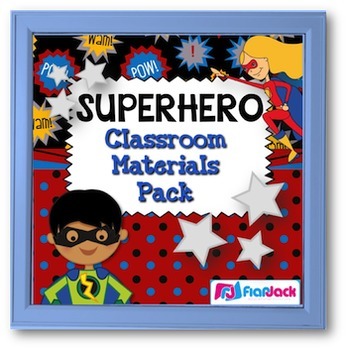Preview of SUPERHERO Themed Classroom Decor Bundle