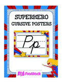 SUPERHERO Themed Cursive Alphabet Posters