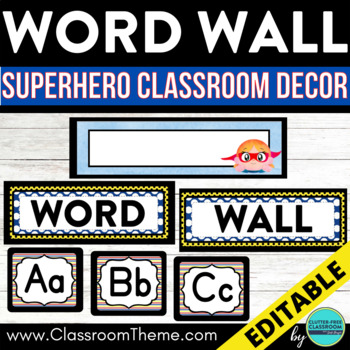 SUPER HERO ALPHABET LETTERS Super-Set Wall Sticker Decal DIY Graphic Decor WC368 