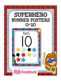 SUPERHERO Themed Number Posters 0 to 20