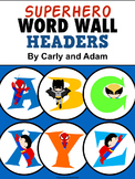SUPERHERO Word Wall Headers