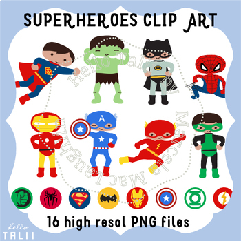 Preview of SUPERHEROS Clip Art