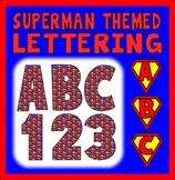 SUPERMAN THEMED LETTERS & NUMBERS - DISPLAY ALPHABET