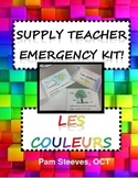 FRENCH SUPPLY TEACHER EMERGENCY KIT 6: LES COULEURS