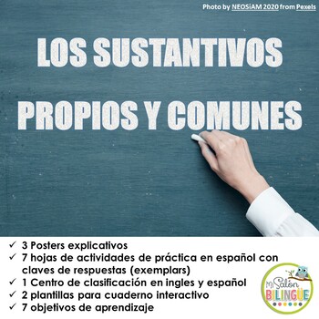 Preview of SUSTANTIVOS PROPIOS Y COMUNES /PROPER AND COMMON NOUNS IN SPANISH