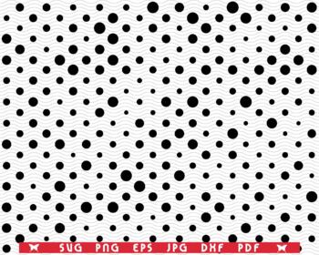 SVG Black Circles, Seamless pattern digital clipart by DesignStudioRM