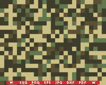 Seamless Camo Camouflage Pattern SVG, Military Camouflage Seamless Pattern  PNG