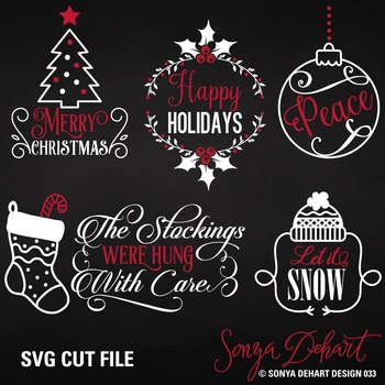 SVG Cuts and Christmas Holidays Clip Art Silhouette Cricut Cut Files