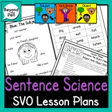 SVO Subject Verb Object Lesson Plans and Activities with S