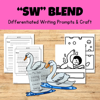 Preview of SW Beginning Consonant Blend Writing Craftivity - Phonics Writing & Craft