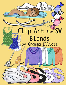 Preview of SW Blends Clip Art Color and Black Line 300dpi PNGs