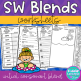 SW Blends Worksheets - Initial Consonant Blends