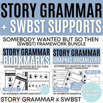 Preview of SWBST x Story Grammar Supports Bundle | Retell Summarization Narrative Language