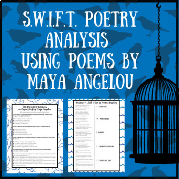 Preview of SWIFT Poetry Analysis Using Poems by Maya Angelou