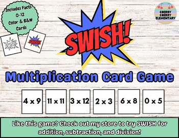 Preview of SWISH! - Multiplication Card Game