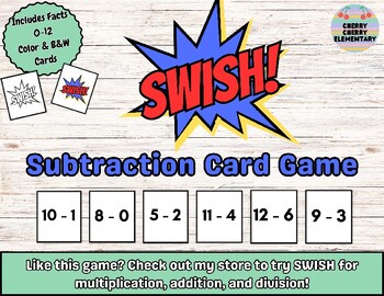 Preview of SWISH! - Subtraction Card Game
