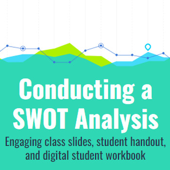 Preview of SWOT Analysis (Class slidedeck, student handout, and student workbook)
